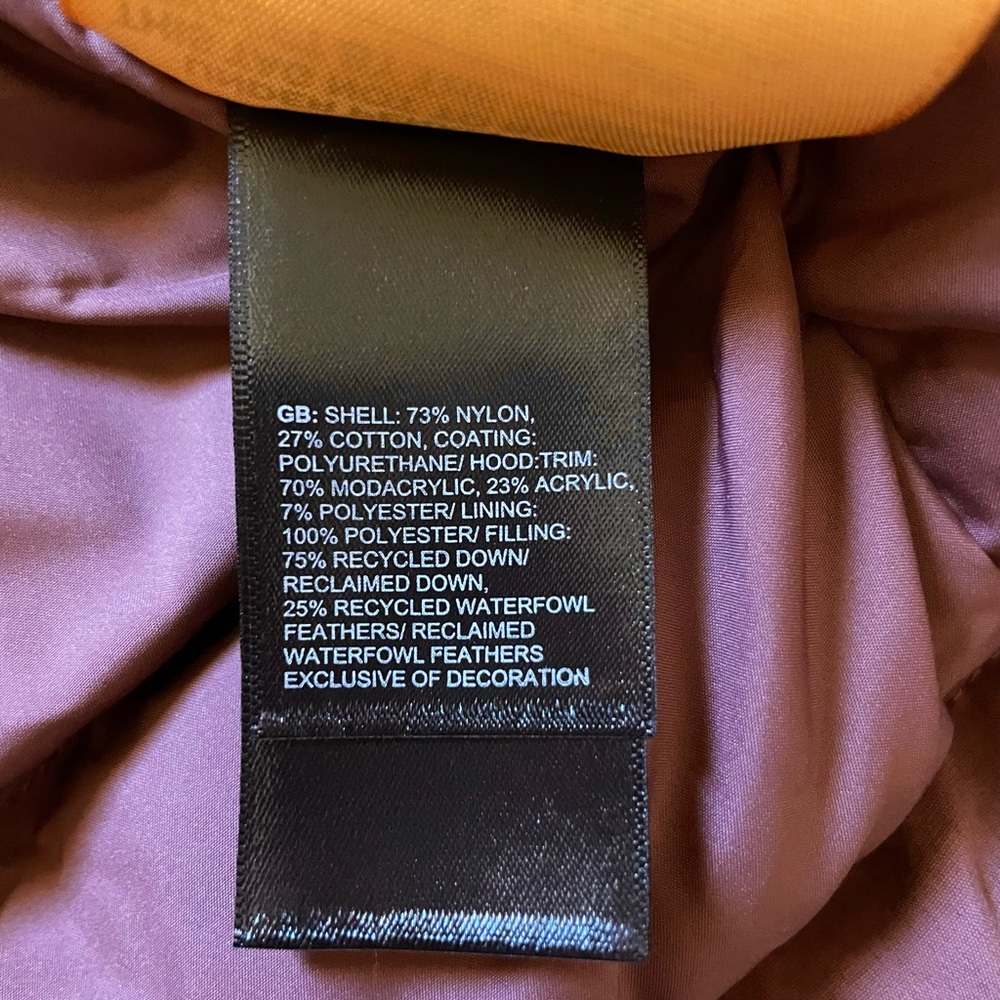 The North Face Women’s Arctic Parka Coat In Marron Purple - Picture 7 of 9
